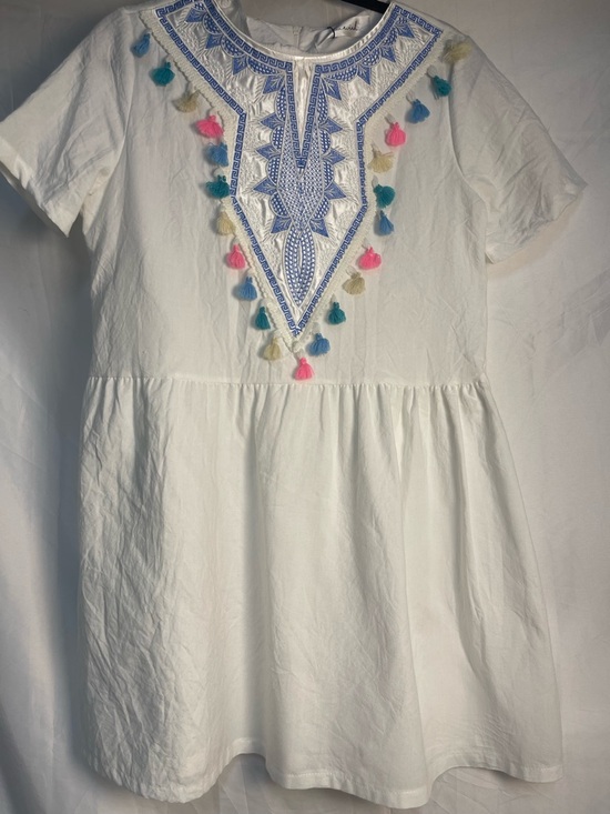chickwish Dresses & Skirts - NWT Chicwish White Boho Embroidered Tassel Midi Dress 
 Tassels Cricled Cotton